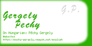 gergely pechy business card