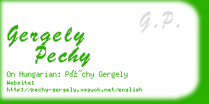 gergely pechy business card